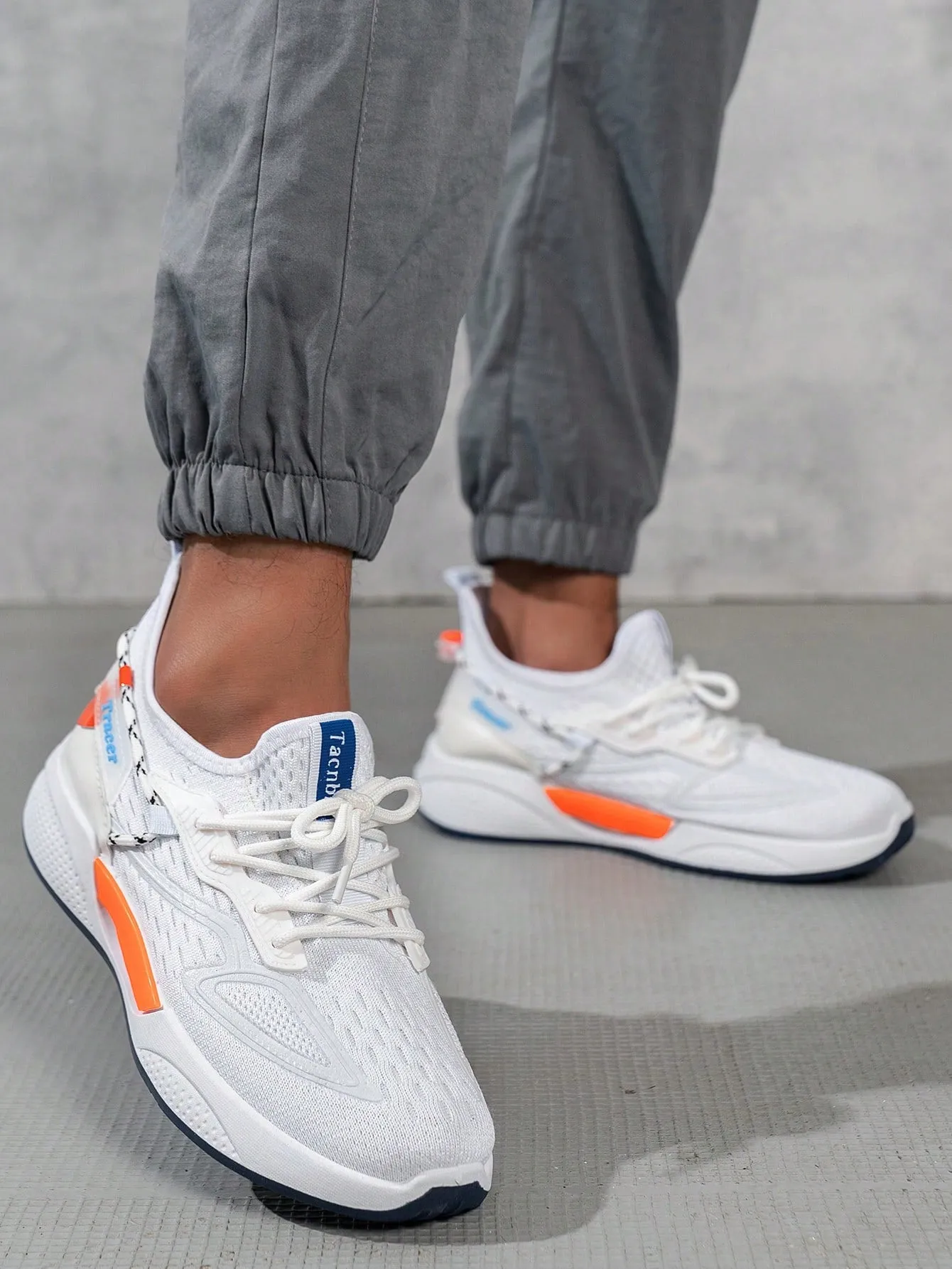 New Stylish And Durable Men's Running Shoes - Breathable, All-Day Comfort, Non-Slip Lace-Up Design - Perfect For Outdoor Adventures