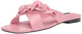 Nine West Misty Light Pink Fashion Slip On Open Rounded Toe Straps Sandals