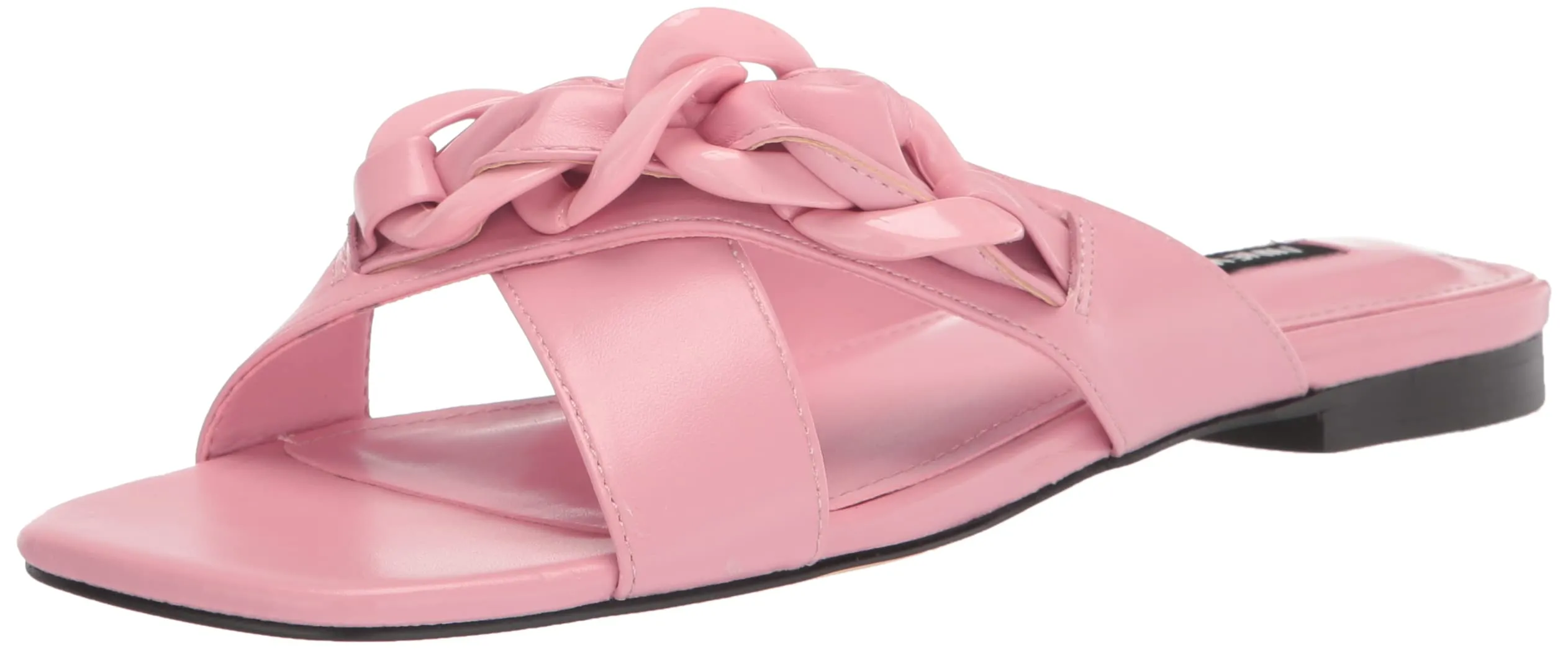 Nine West Misty Light Pink Fashion Slip On Open Rounded Toe Straps Sandals