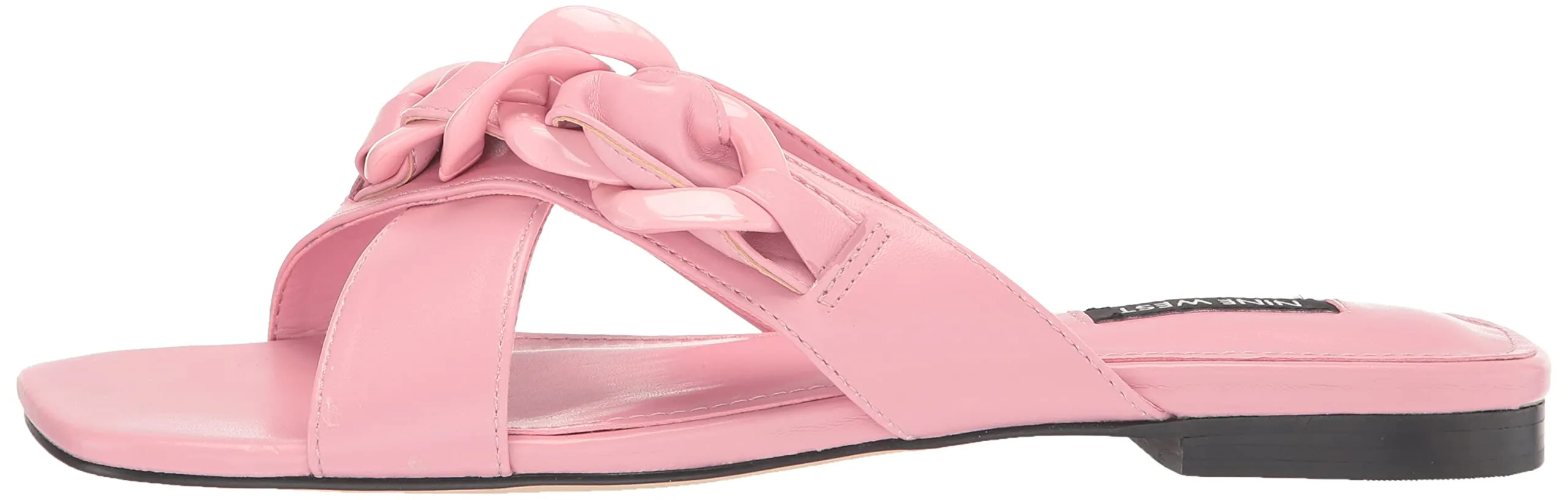 Nine West Misty Light Pink Fashion Slip On Open Rounded Toe Straps Sandals