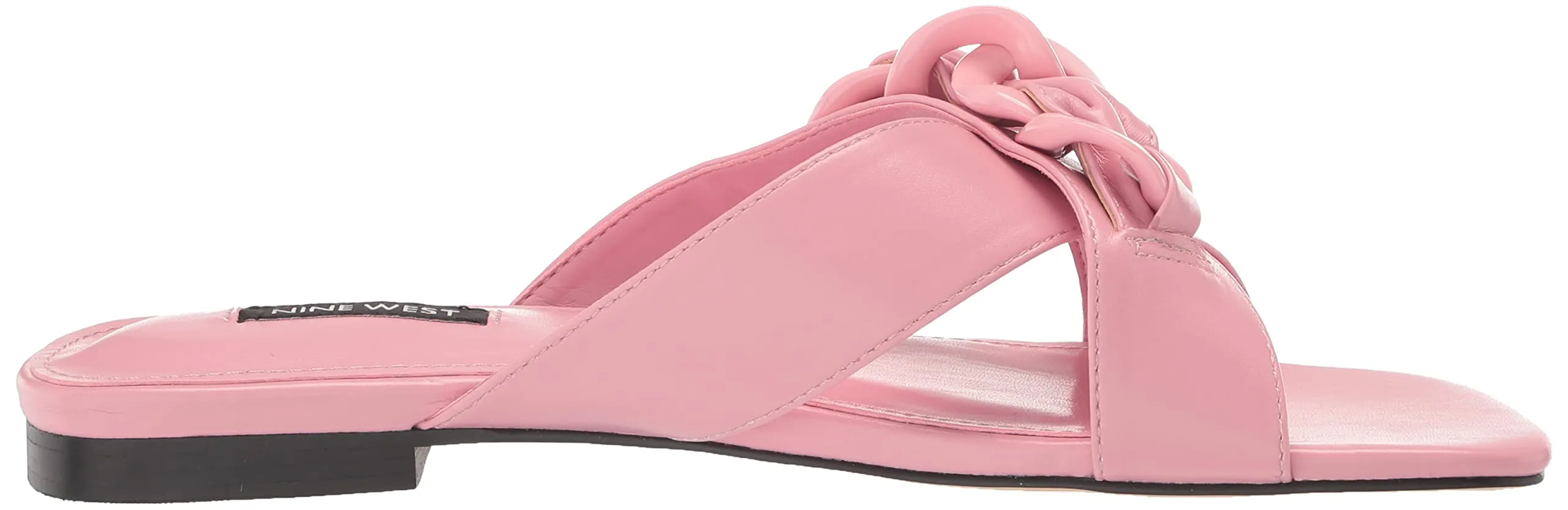 Nine West Misty Light Pink Fashion Slip On Open Rounded Toe Straps Sandals