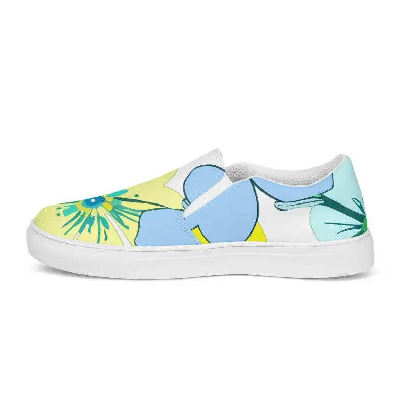 Pastel Petals Canvas Shoes Womens Chic Slip