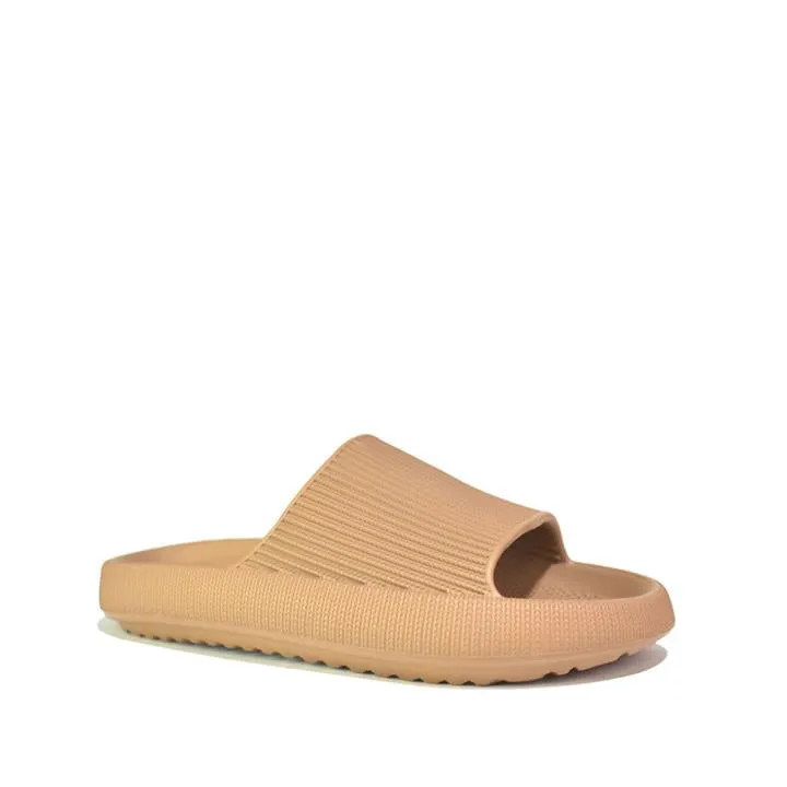 Platform Fashion Slides Rose Gold