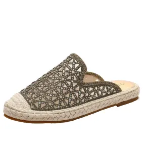 SIKETU | Espadrilles Mules Slide Sandals With Rhinestones