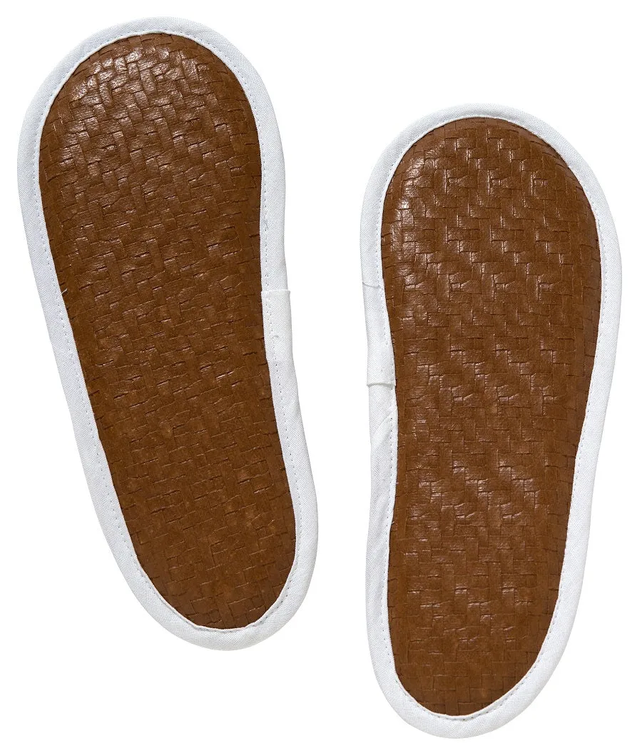 Slippers, Waffle Weave, Fleur de France (Pewter)