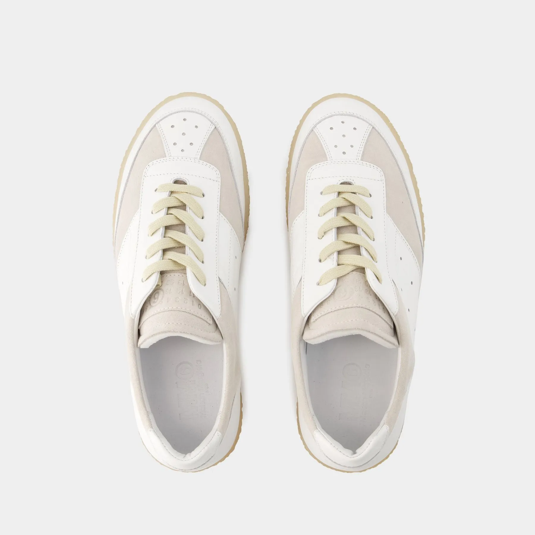 Sneakers 6 Court - MM6 Maison Margiela - Cuir - Blanc