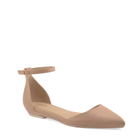The D'Orsay - Latte Leather Flat