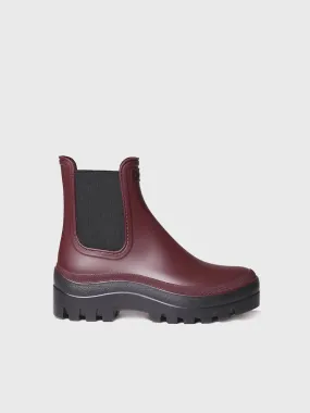Women's Chelsea Waterproof Ankle boot in Burgundy - CARTER