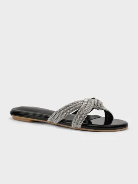 Women's "ANIKE"Crystals Evening Slippers