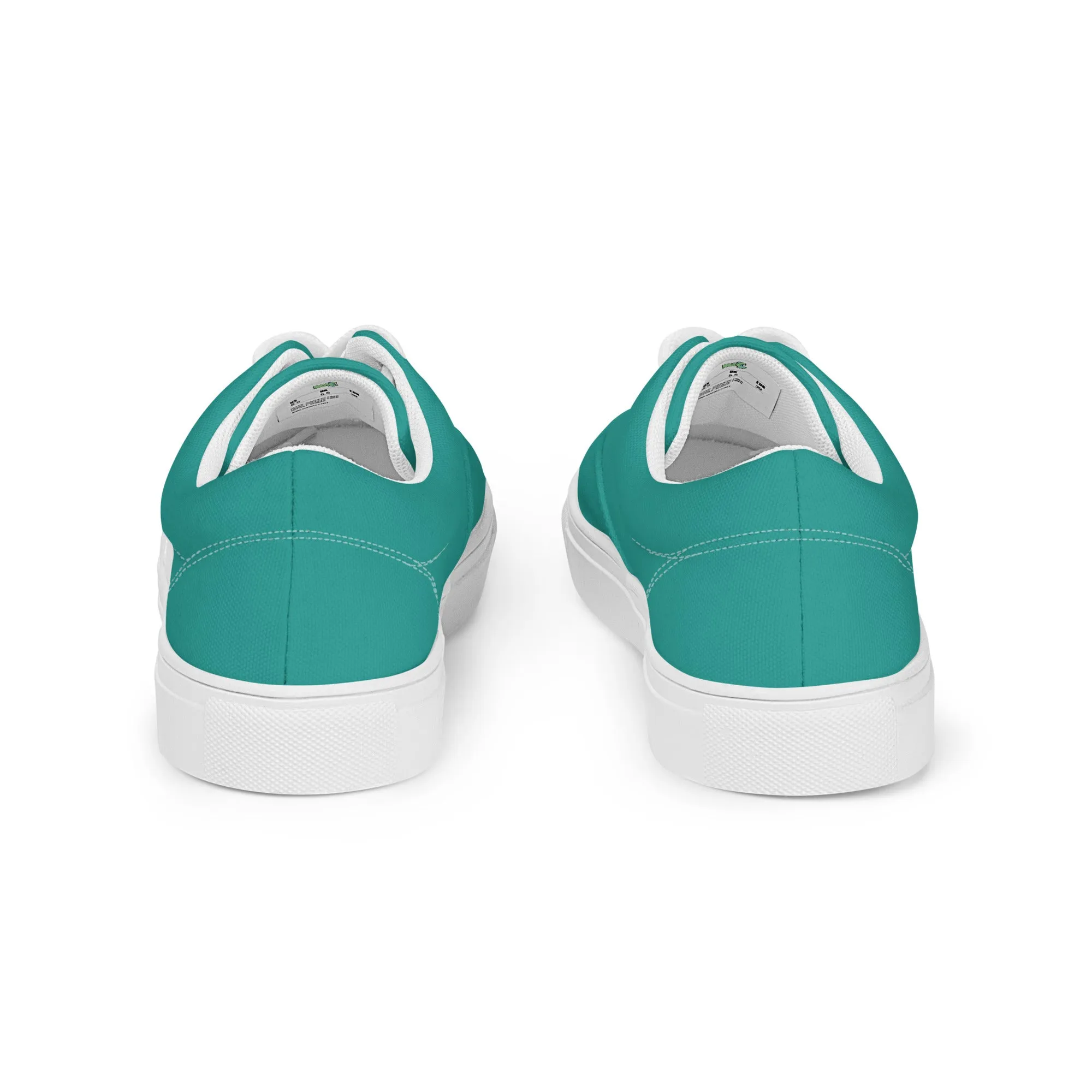 Women’s Teal lace-up canvas shoes, Aqua Blue Shoes