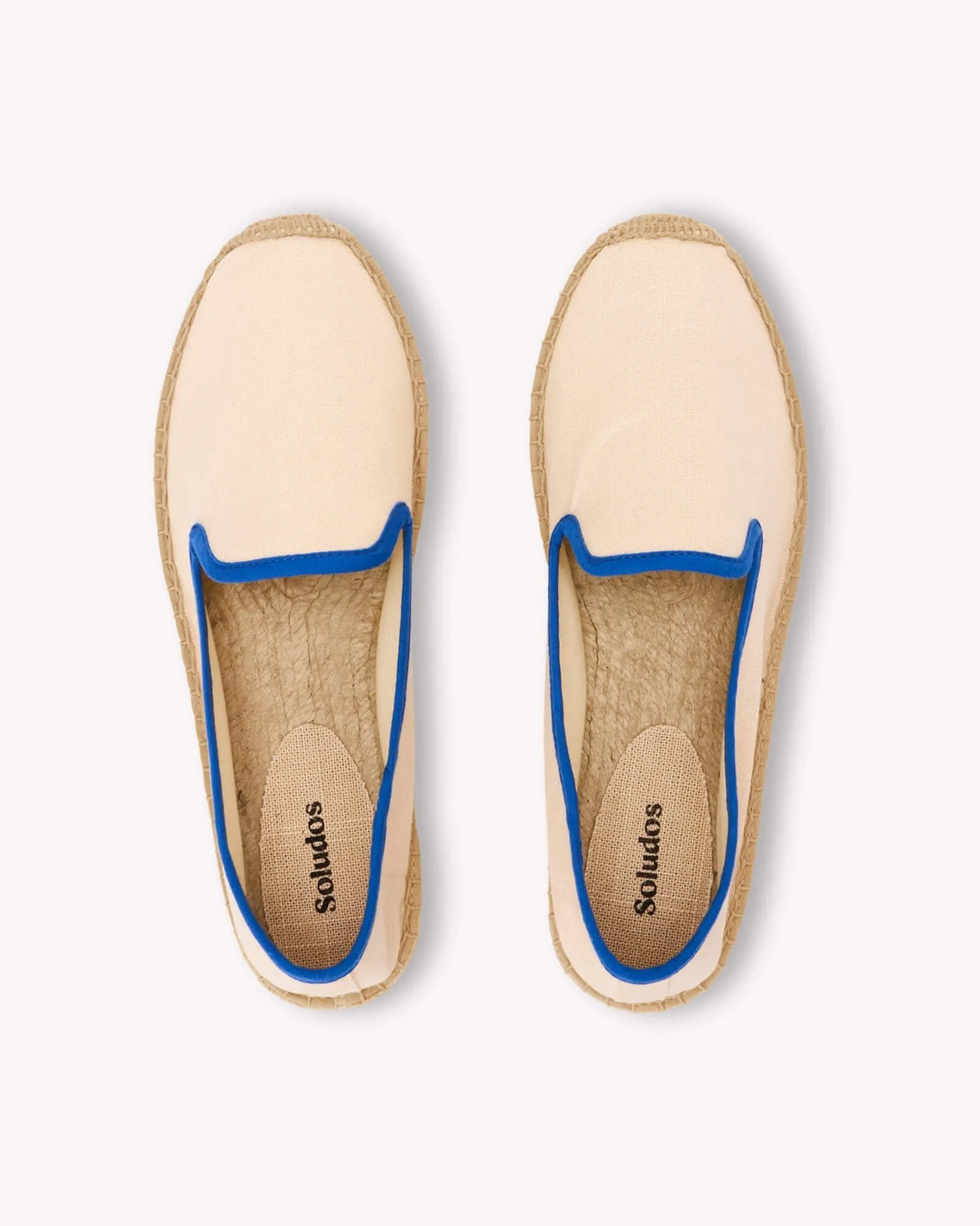 Womens_Espadrilles_The Smoking_Linen Colors_Ivory - Blue