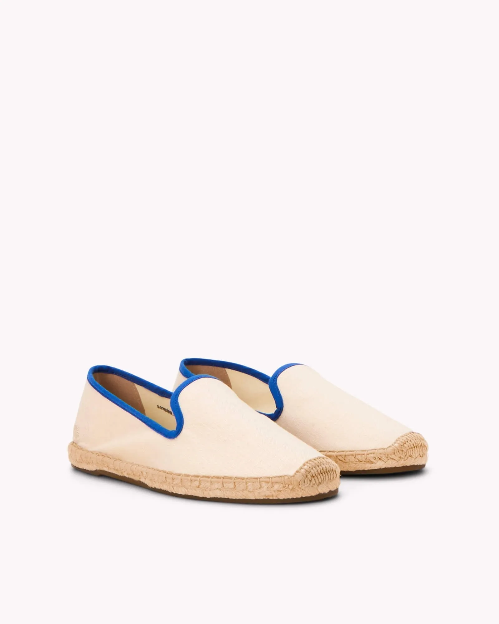 Womens_Espadrilles_The Smoking_Linen Colors_Ivory - Blue